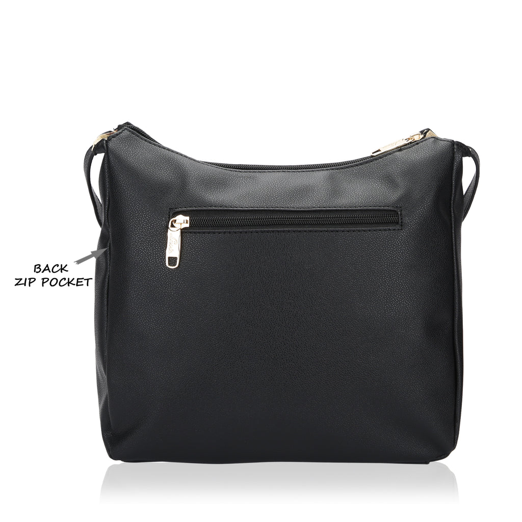 Lavie Moritz Women's Solid Sling Bag Large Black