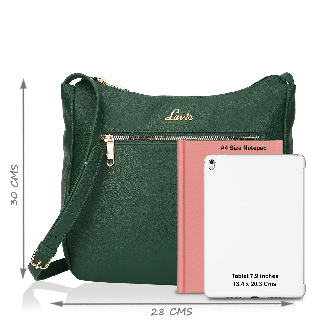 Lavie Moritz Women's Solid Sling Bag Large Green