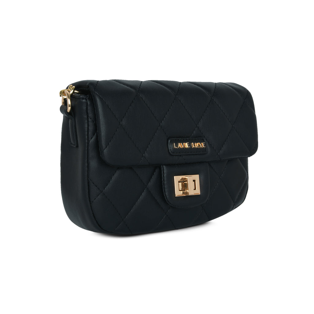Lavie Luxe Chan Women's Flap Sling Bag Small Black