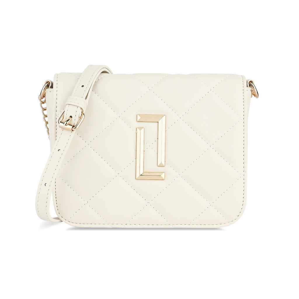 Lavie Luxe Carol Women's Flap Sling Bag Small Off White