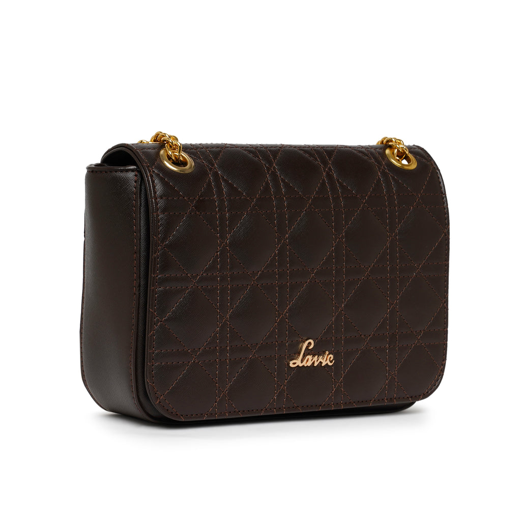 Lavie Cardio Women’s Flap Sling Bag Handbag Medium Choco