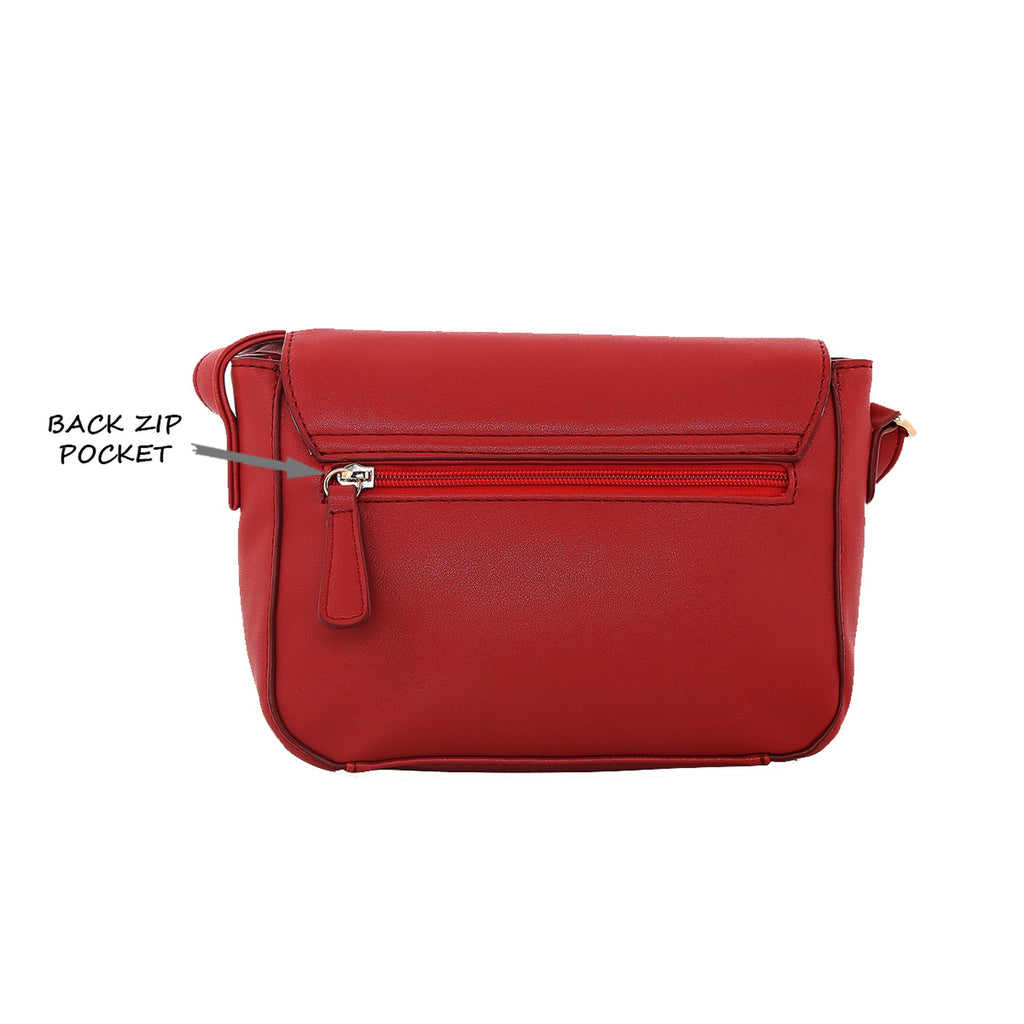 Lavie Broxa Flap Over Women's Sling Bag Medium Red