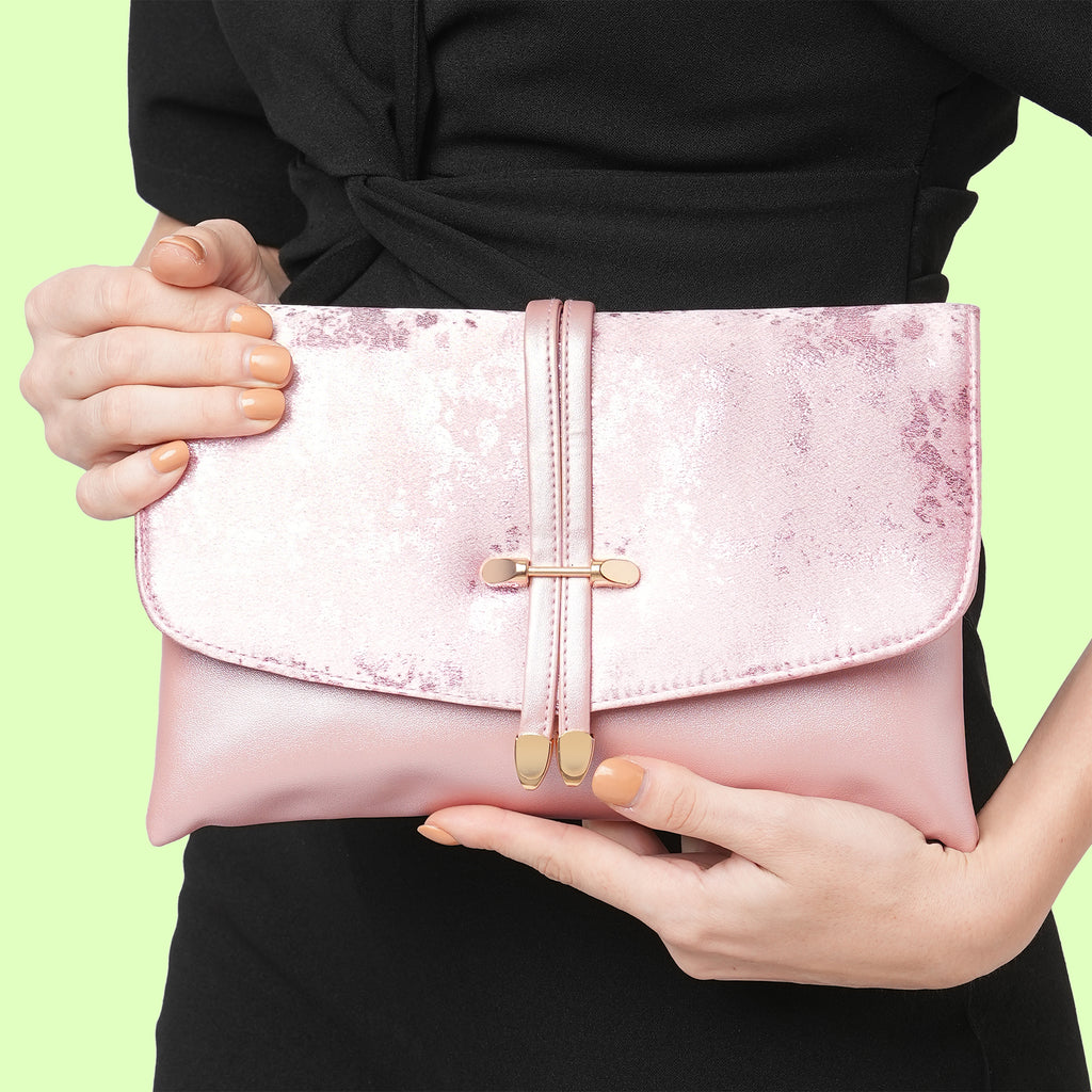 Lavie Chirpy Women's Envelope Clutch Purse Large Light Pink