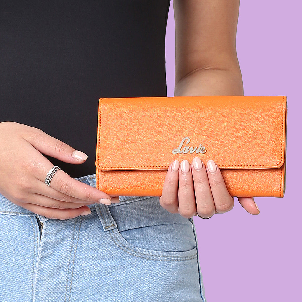 Lavie Trifiano Women's Trifold Wallet Large Orange