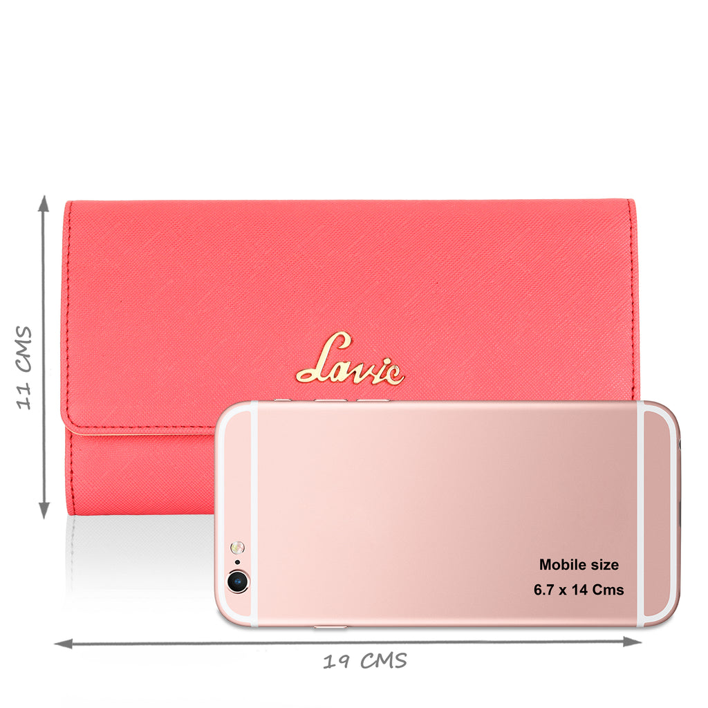 Lavie Trifiano Women's Trifold Wallet Large Coral