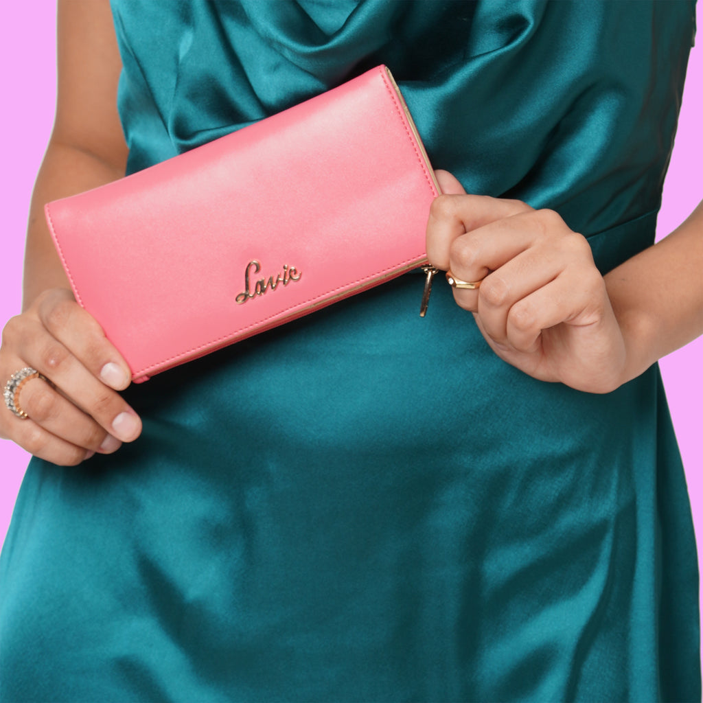 Lavie Safain Pink Large Women's 2 Fold Wallet