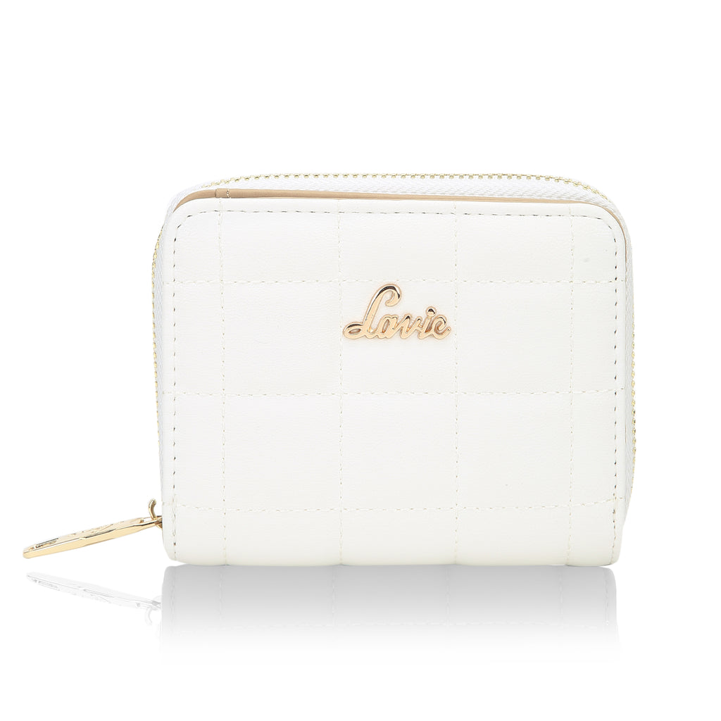 Lavie square flap women's wallet Small Off White