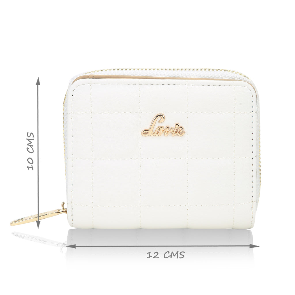 Lavie square flap women's wallet Small Off White