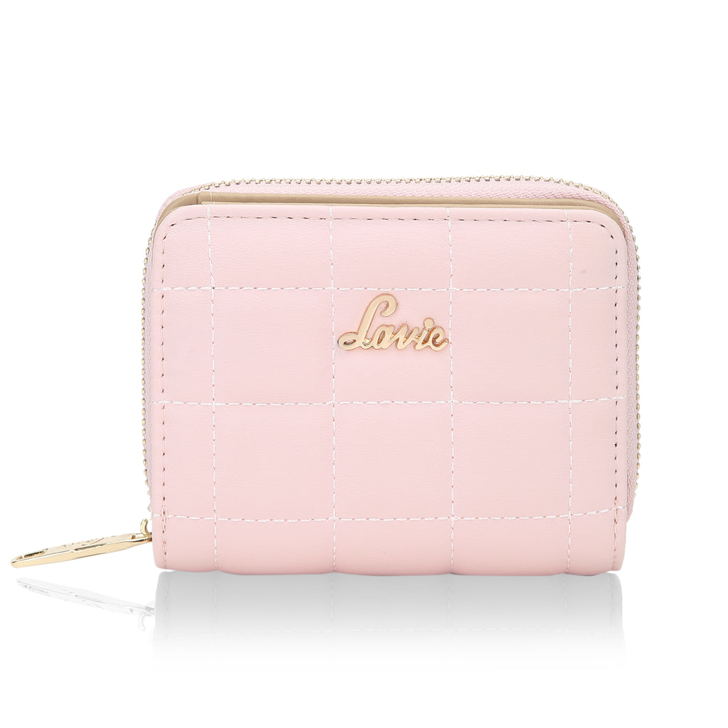 Lavie square flap women's wallet Small Light Pink