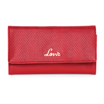 Lavie 3 Fold Women's Wallet Large Red