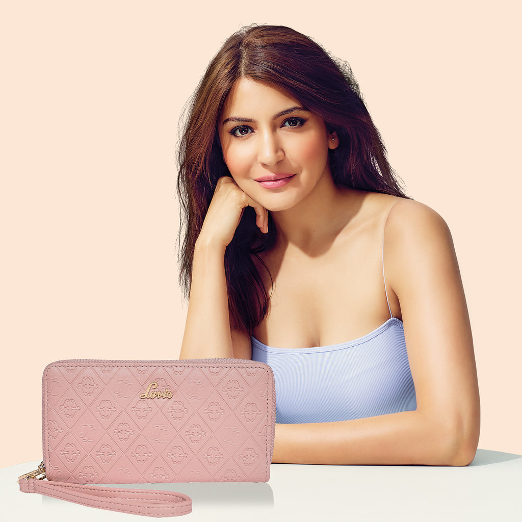 Lavie Deboss Savy Women's Dual Zip Wallet Large Light Pink