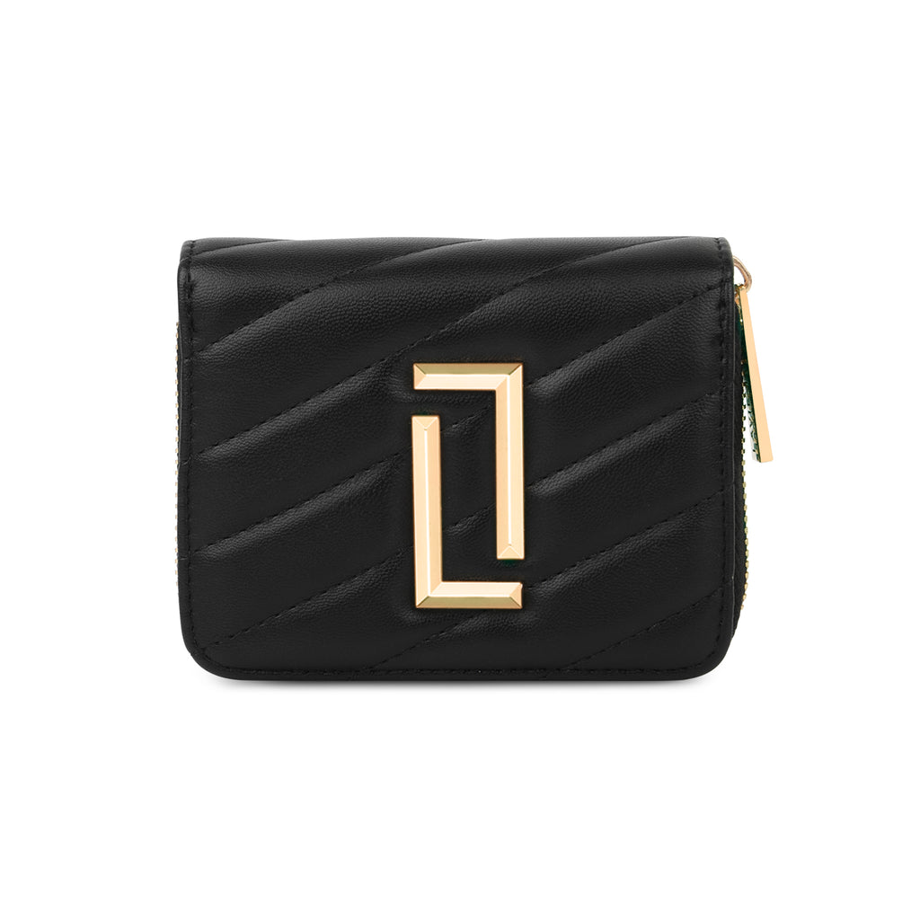 Lavie Luxe Diagonal Flap Women's Wallet Small Black