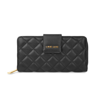Lavie Luxe Diamond Women's Bifold Wallet Large Black