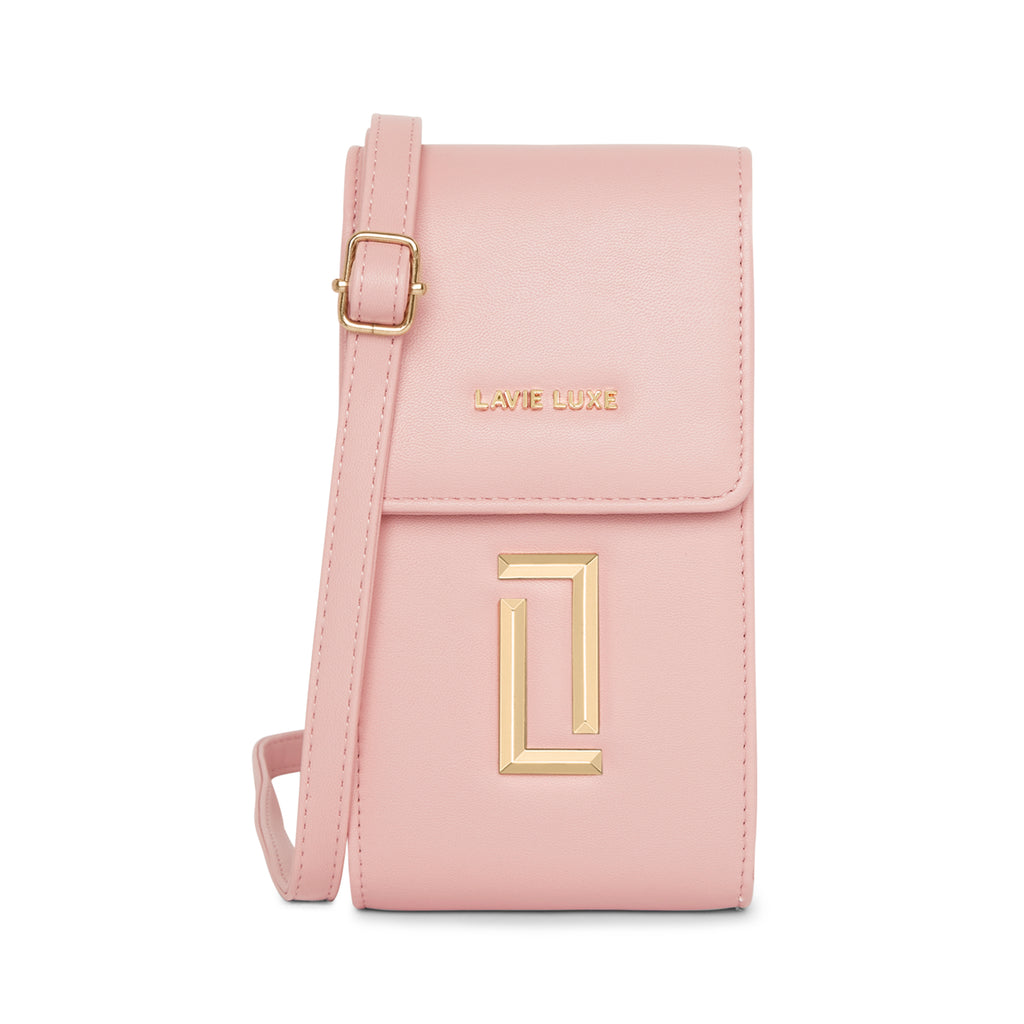 Lavie Luxe Vertical Zip Women's Sling Bag Wallet Large Light Pink